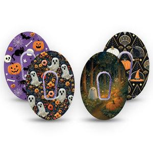 ExpressionMed Halloween Forest Dexcom G6, tape and sticker  autumn ghost aesthetic Waterproof Plaster for Continuous Glucose Monitor