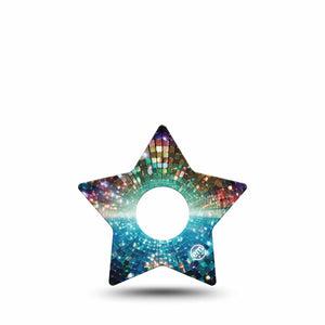 ExpressionMed Disco Lights Freestyle Libre 3 and Libre 3 Plus Star, Single Tape Abstract light pattern Best Covers for CGM
