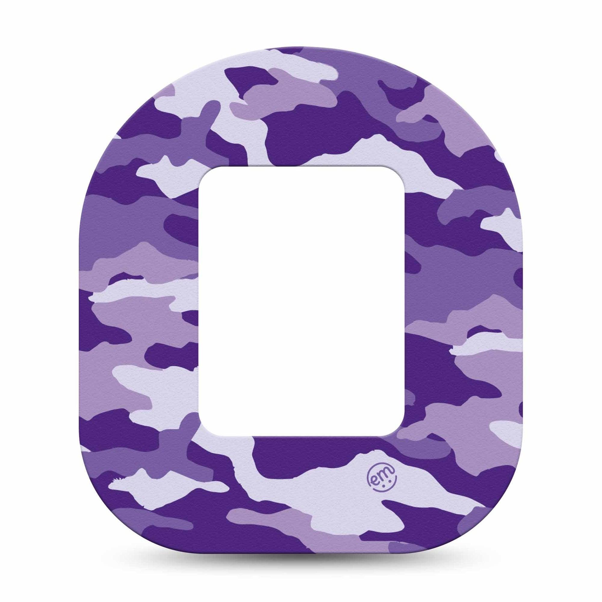 ExpressionMed Purple Camo Tandem Mobi Adhesive Tape, Single, Purple Camo Colored Design for Pump, 