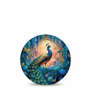 ExpressionMed Majestic Peacock Dexcom G7 and Dexcom Stelo Glucose Biosensor System OverPatch, Single Tape peacock jewel pattern Adhesive Tape for CGM