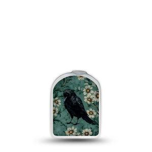 ExpressionMed Crows Omnipod Sticker, Pod Surface Sticker gothic Halloween daisy print Fixing Ring Tape For Insulin Pump