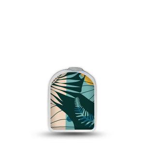 ExpressionMed Jungle Tropics Omnipod Surface Center Sticker Single Sticker Tropical Paradise Vinyl Decoration Pump Design