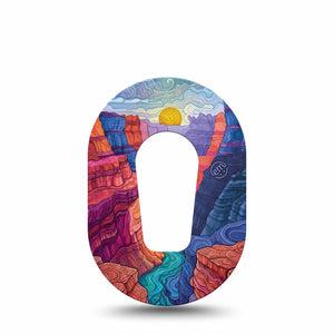 ExpressionMed Grand Canyon Dexcom G6 Mini, Single Tape earthy rock aesthetic Adhesive Tape for CGM