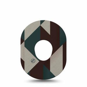 ExpressionMed Timberline  Dexcom G7 and Dexcom Stelo Glucose Biosensor System, Single Tape Triangular pattern Fixing Ring Patch for CGM