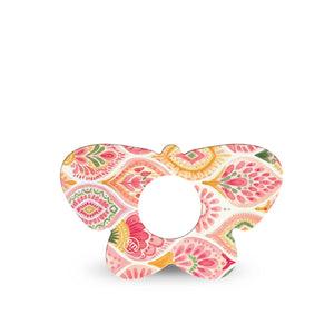 ExpressionMed Blush Infusion Butterfly, 5-Pack soft neutral pink Vinyl Decoration For Insulin Pump