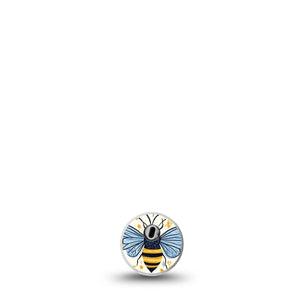 ExpressionMed Busy Bees Freestyle Libre 3 and Libre 3 Plus Sticker, Single Sticker Navy and gold bees Waterproof Adhesive Tape for CGM