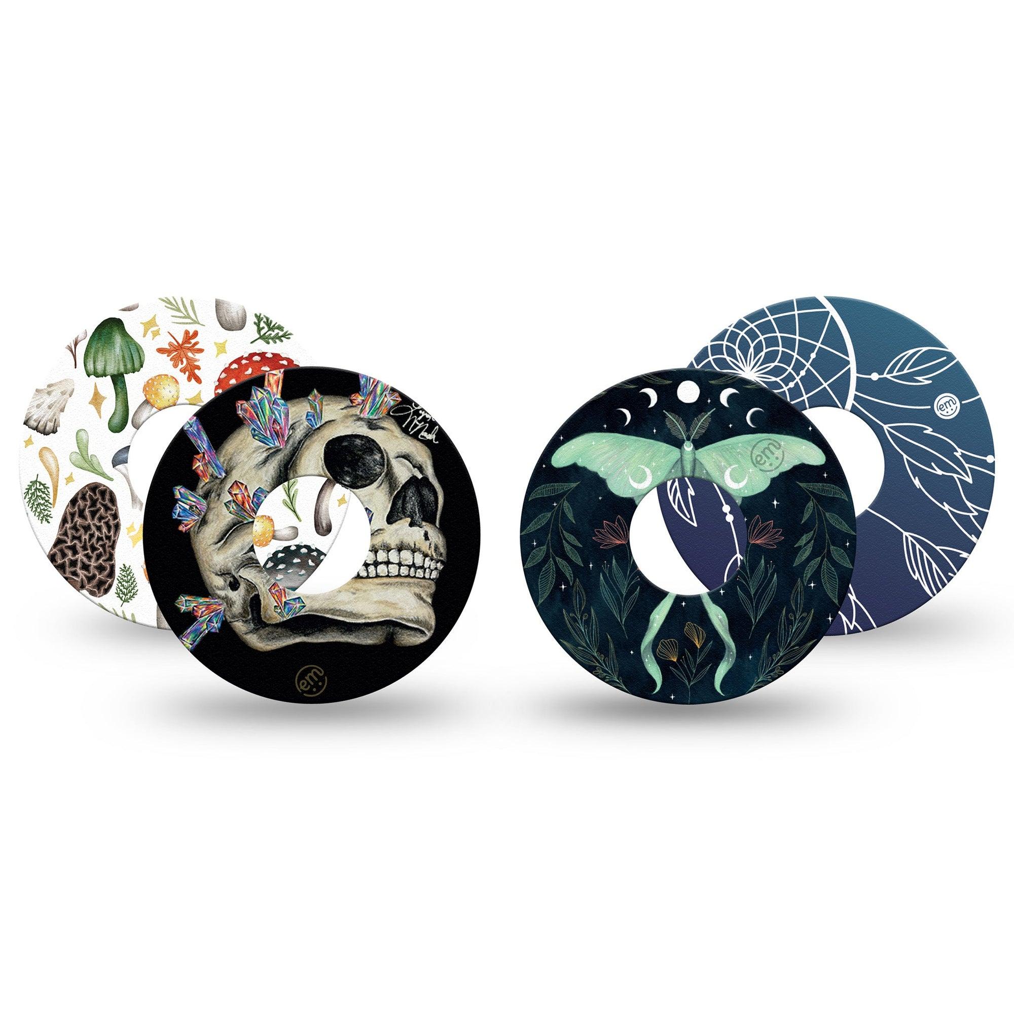 ExpressionMed Witching Hour Variety Pack Freestyle Libre 3 and Libre 3 Plus Tape, 4-Pack Tape Variety Moonlight and Mystery, Adhesive Tape Continuous Glucose Monitor Design