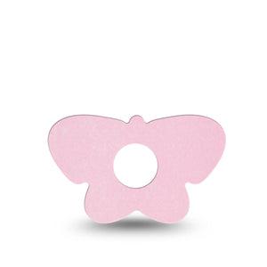 ExpressionMed Baby Pink Freestyle Libre 3 and Libre 3 Plus Butterfly Shape Tape, Single Tape Solid Color, Overlay Patch CGM Design