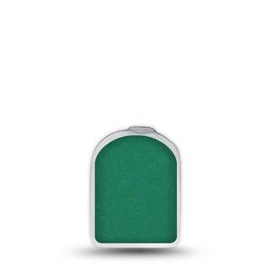 ExpressionMed Forest Green Omnipod Surface Center Sticker, Single Sticker Only Basic Color, Vinyl Decoration Pump Design