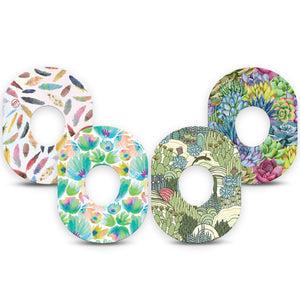 ExpressionMed Desert Succulent Variety Pack  Dexcom G7 Tape, Dexcom Stelo Glucose Biosensor System, 4-Pack Tape Variety Prickly Pear Cactus Garden, Overlay Tape CGM Design