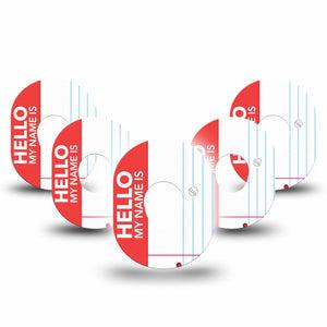 ExpressionMed Name Tag Dexcom G7 Tape, Dexcom Stelo Glucose Biosensor System, 5-Pack Tape Type One Awareness, Overlay Tape CGM Design