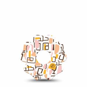 ExpressionMed Squiggles Freestyle Libre 3 and Libre 3 Plus Flower Shape Tape, Single Tape Fun Shapes Scribbles, Overlay Tape CGM Design