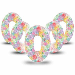 ExpressionMed Spring Flowers Dexcom G6, 5-Pack Bright spring flowers,  Best Covers for CGM