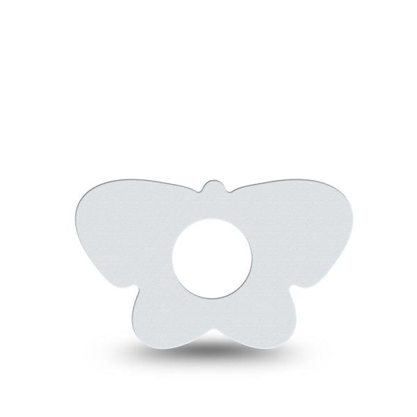 ExpressionMed White Infusion Set Butterfly Shape Tape 5-Pack Tape Subtle Shade, Plaster Continuous Glucose Monitor Design