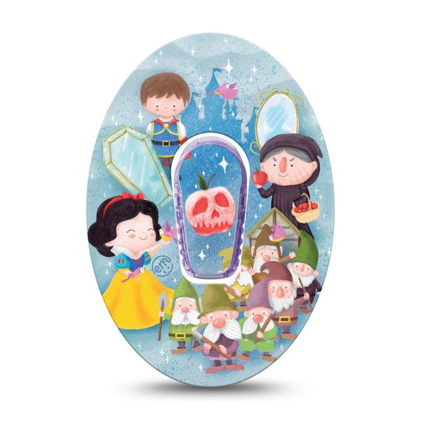 ExpressionMed Snow White Dexcom G6 Tape, Single Tape and Single Sticker Snow White Poisonous Apple, Plaster Continuous Glucose Monitor Design