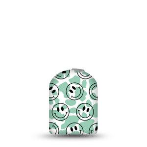 ExpressionMed Happy Cow Print Pod Full Wrap Sticker Pod Full Wrap Sticker Single Sticker Smiley Faces Green Cow Print Vinyl Decoration Pump design