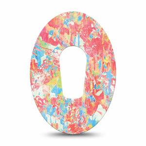 ExpressionMed Faded Summer Dexcom G6 Tape Single Tape Faded Art Print, Plaster Continuous Glucose Monitor Design