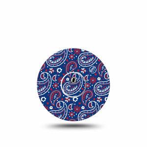 ExpressionMed Independence Paisley Freestyle Libre 3 and Libre 3 Plus Sticker and Tape  Fun Summer Paisley, Vinyl Sticker and Tape Pairing CGM Design