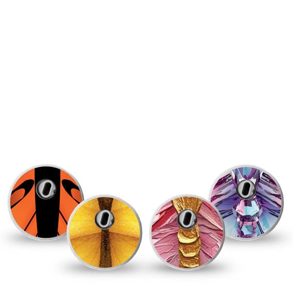 ExpressionMed Butterfly Hues Freestyle Libre 3 and Libre 3 Plus Sticker, 4-Pack Sticker print butterfly nature design Vinyl Decoration for CGM