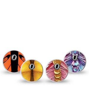 ExpressionMed Butterfly Hues Freestyle Libre 3 and Libre 3 Plus Sticker, 4-Pack Sticker print butterfly nature design Vinyl Decoration for CGM