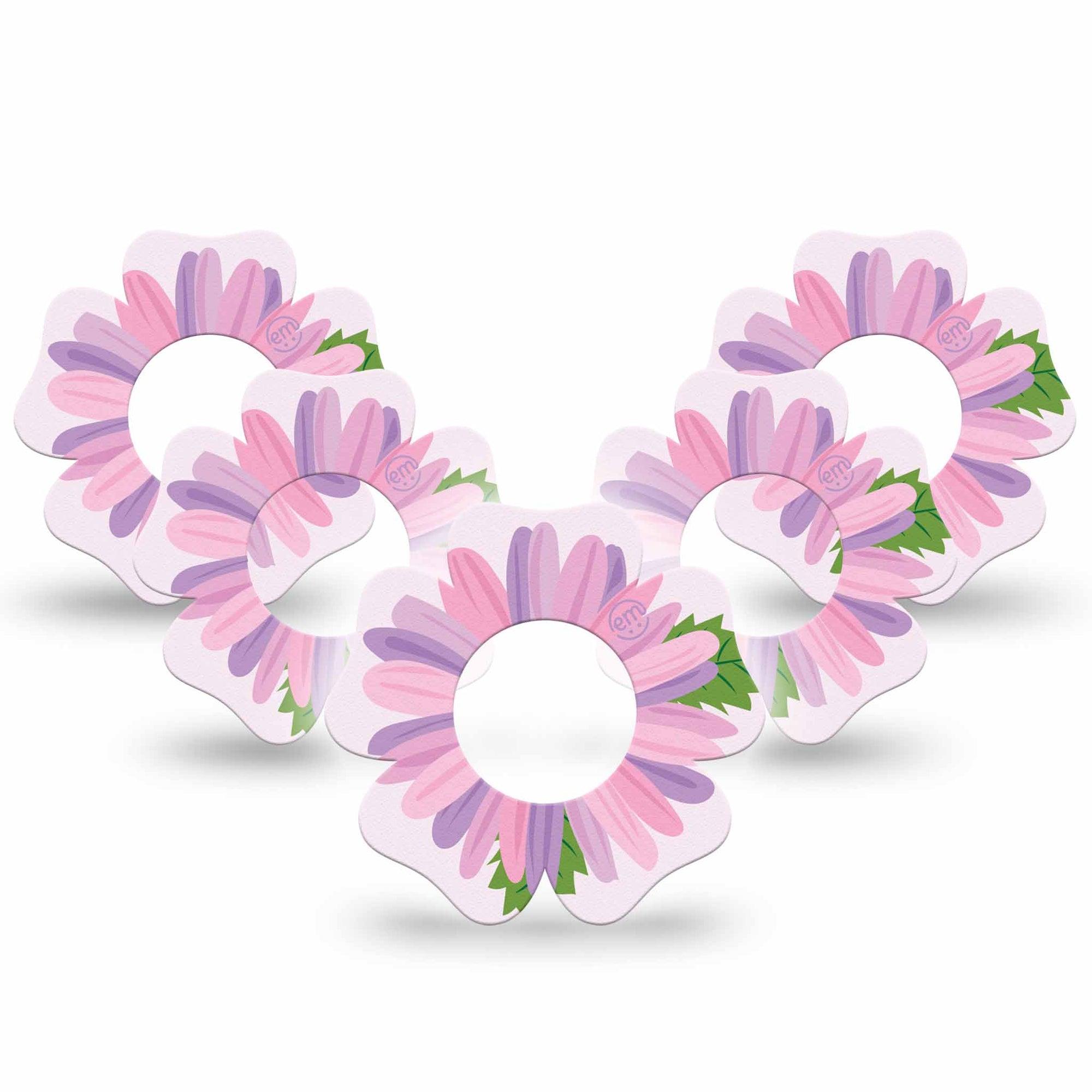 ExpressionMed Daisy Freestyle Libre 2 and Libre 2 Plus Flower Shape Tape, Abbott Lingo, 5-Pack Tape Elegant Daisy Plaster CGM Design