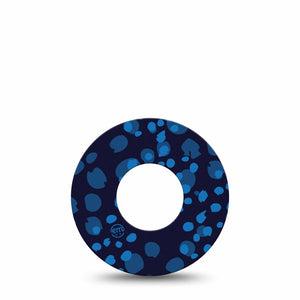 ExpressionMed Blue Drops Freestyle Libre and Libre 2 Plus Tape, Abbott Lingo, Single Tape Blue Toned Bead Inspired, Fixing Ring Tape Continuous Glucose Monitor Design