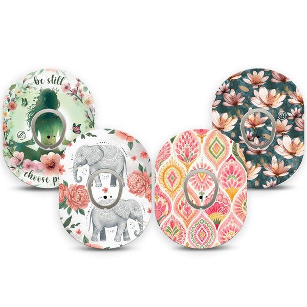 ExpressionMed Balance Bloom Dexcom G7 and Dexcom Stelo Glucose Biosensor System, tape and sticker  minimal floral botanical pattern Decorative Decal for CGM