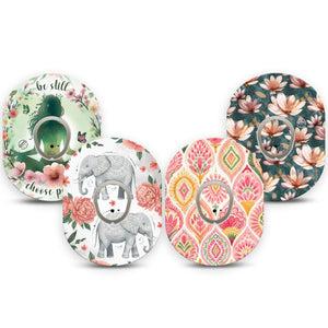 ExpressionMed Balance Bloom Dexcom G7 and Dexcom Stelo Glucose Biosensor System, tape and sticker  minimal floral botanical pattern Decorative Decal for CGM