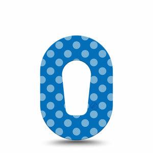 ExpressionMed Blue Polka Dots Dexcom G6 Mini Tape, Single Tape Blue Polka Dots, Adhesive Tape CGM Design