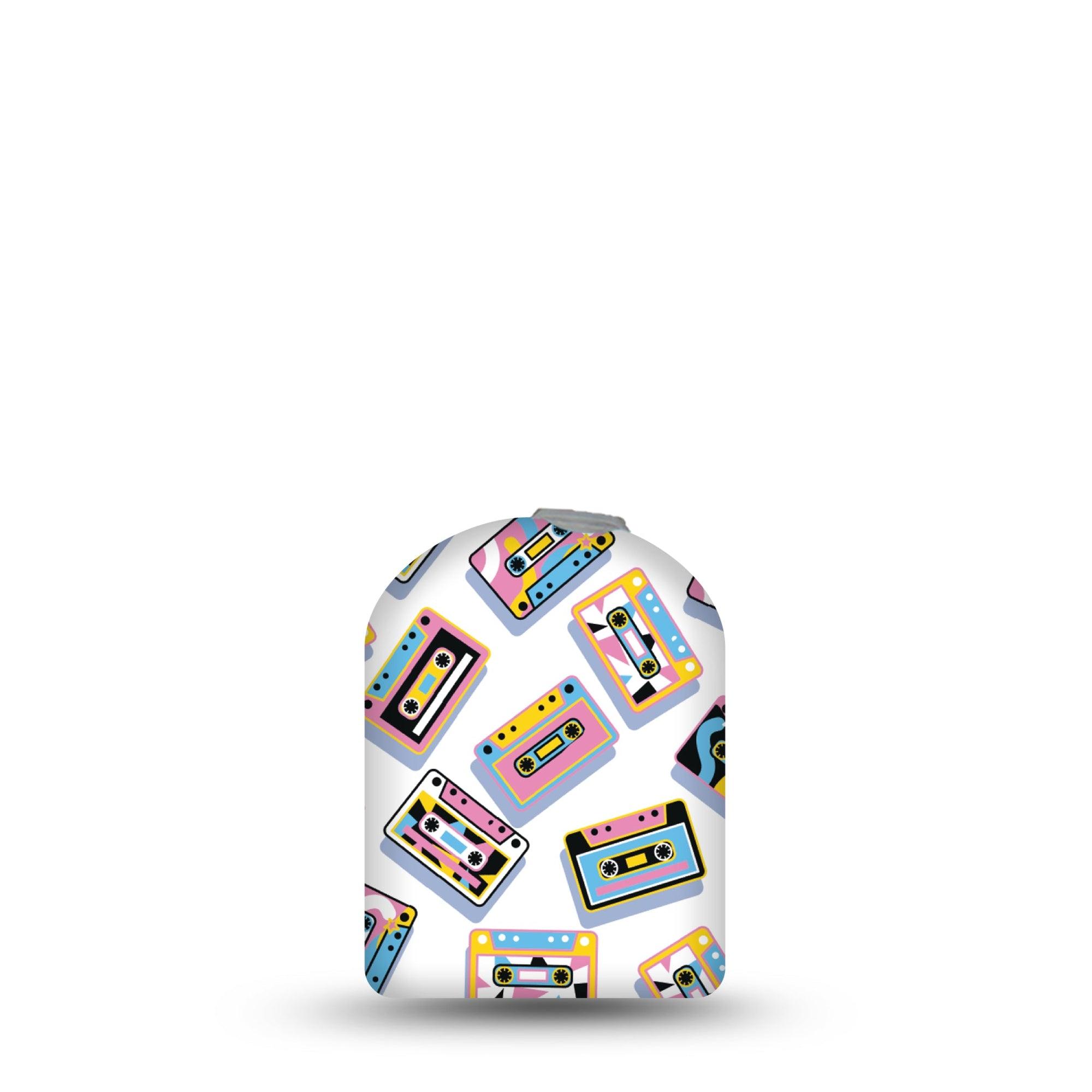 ExpressionMed Rad Duck Omnipod Full Wrap Center Sticker Single Sticker Only Colorful Music Tapes, Vinyl Decoration Pump Design