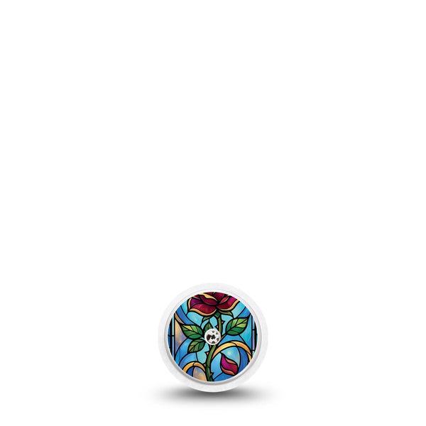 ExpressionMed Enchanted Rose Freestyle Libre, Libre 2 Plus, and Abbott Lingo Sticker, Single Sticker magical rose design Decorative Patch for Continuous Glucose Monitor