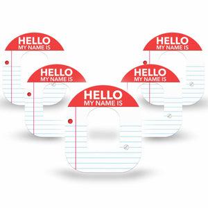 ExpressionMed Name Tag Omnipod Tape, 5-Pack Tape National Diabetes Month, Adhesive Patch Pump Design