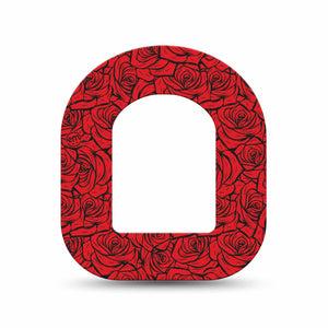 ExpressionMed Roses Omnipod Mini, Single Tape Valentines roses Accessories For Pump