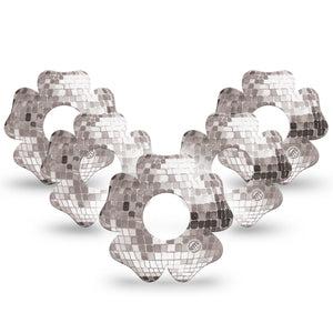 ExpressionMed Mirror Ball Infusion Flower, 10-Pack Mirror disco ball Fixing Ring Patch For Pump