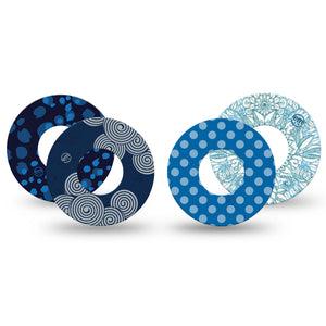 ExpressionMed Barbie Splash Variety Pack Freestyle Libre and Libre 2 Plus Tape, Abbott Lingo, 4-Pack Tape Variety Diabetic Barbie Inspired, Fixing Ring Tape Continuous Glucose Monitor Design