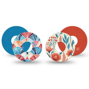 ExpressionMed Teal Rouge Freestyle Libre 3 and Libre 3 Plus, 4-Pack Tape bold color contrast Best Covers for CGM