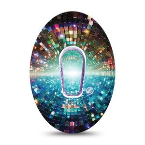 ExpressionMed Disco Lights Dexcom G6, Single Tape and Single Sticker Graphic light pattern Sensor Cover for Continuous Glucose Monitor