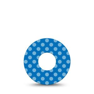 ExpressionMed Blue Polka Dots Infusion Set Tape, 5-Pack Tape Simple Blue Polka Dots, Overlay Patch Continuous Glucose Monitor Design