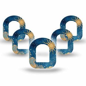 ExpressionMed Mystic Skies Omnipod Mini, 5-Pack Moody sky Adhesive Tape For Insulin Pump