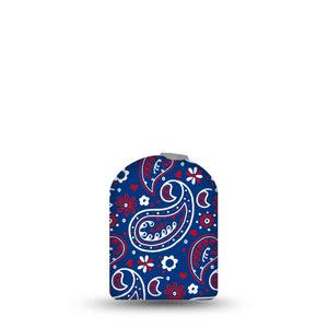 ExpressionMed Independence Paisley Omnipod Full Wrap Center Sticker Single Sticker Only Classic Paisley Pattern, Vinyl Decoration Pump Design