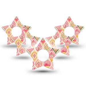 ExpressionMed Blush Infusion Star, 10-Pack soft pink design Waterproof Sensor Cover For Pump