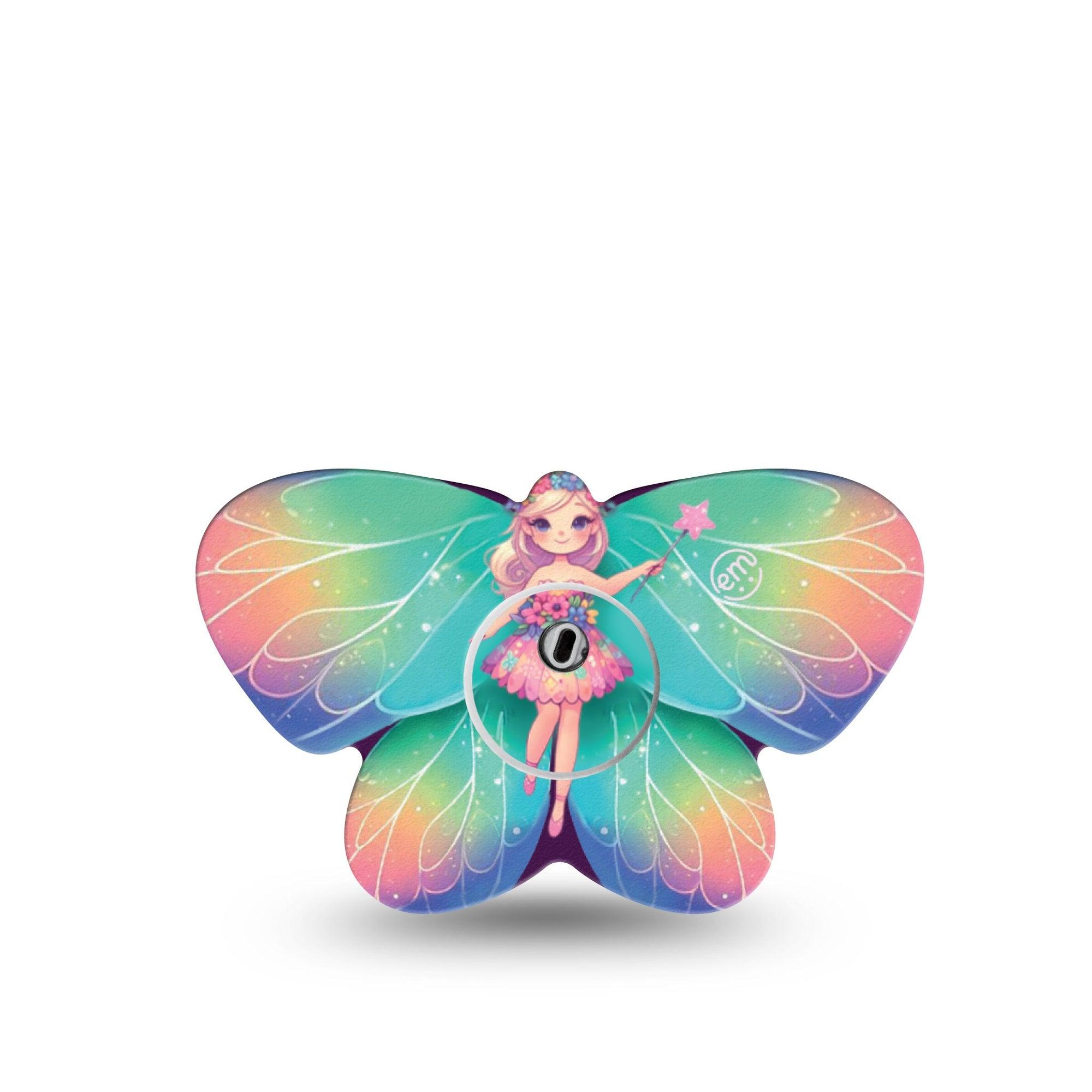 ExpressionMed Fairy Freestyle Libre 3 and Libre 3 Plus Sticker and Tape  Pixie Doll With Sparkle Inspired Wings, Vinyl Sticker and Tape Pairing CGM Design
