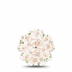 ExpressionMed Wedding Bouquet Freestyle Libre 2 and Libre 2 Plus Flower Shape Tape, Abbott Lingo, Single Tape and Single Sticker Fresh Bouquet, Plaster CGM Design