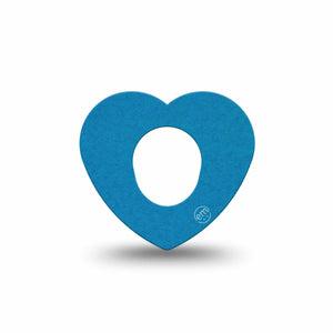 ExpressionMed Teal Dexcom G7 Heart Shape Tape, Dexcom Stelo Glucose Biosensor System, Single Tape Color Sample Inspired, Overlay Patch CGM Design