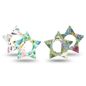 ExpressionMed Desert Succulent Variety Pack  Freestyle Libre 2 Pumpkin Shape Tape, Abbott Lingo, 4-Pack Tape Variety Cactus Flower Plants, Plaster Continuous Glucose Monitor Design