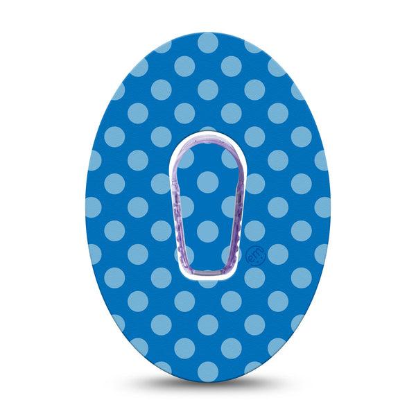 ExpressionMed Blue Polka Dots Dexcom G6 Tape, Single Tape and Single Sticker Barbie Dress Inspired, Plaster Continuous Glucose Monitor Design
