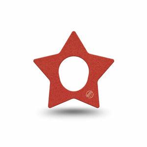 ExpressionMed Cherry Red Dexcom G7 Star Shape Tape, Dexcom Stelo Glucose Biosensor System, Single Tape Cherie Red, Overlay Patch CGM Design