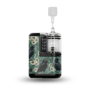 ExpressionMed Crows Mobi Sticker, Single Sticker gothic Halloween daisy print Waterproof Sensor Cover For Insulin Pump