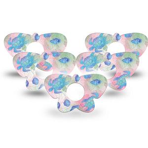 ExpressionMed Turtley One-derful Infusion Butterfly, 10-Pack Beachy turtles Fixing Ring Tape For Pump
