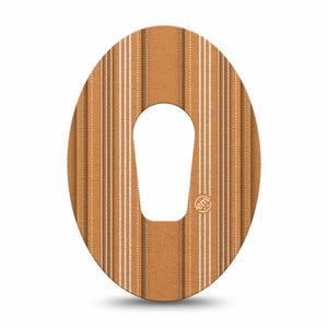 ExpressionMed Golden Oxford Dexcom G6, Single Tape Striped  Fixing Ring Tape for Continuous Glucose Monitor